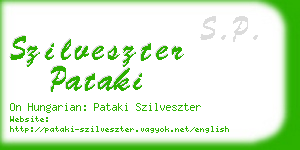 szilveszter pataki business card